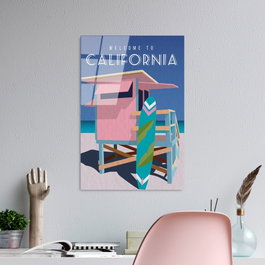 Wallity Cuadro decorativo de vidrio templado Multicolor 30 x 45 cm